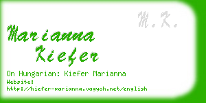 marianna kiefer business card